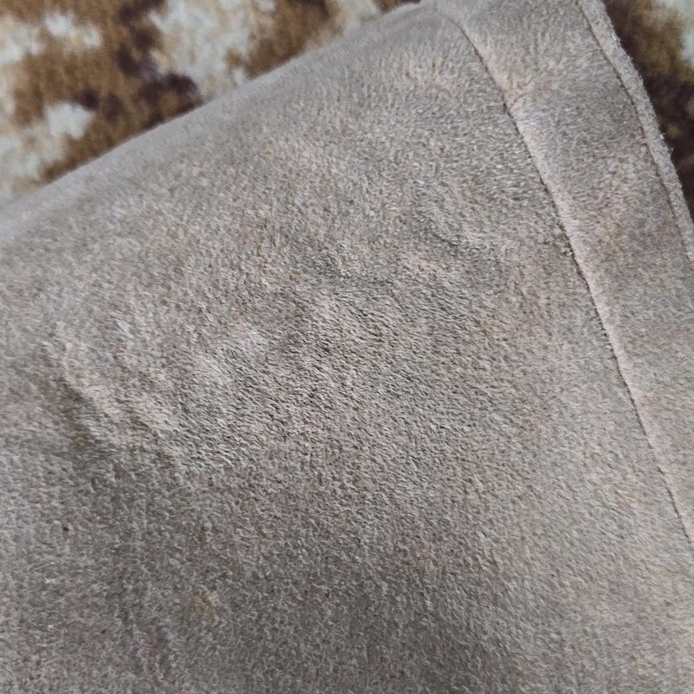 70s Suede Jacket Leather Coat Mouton Shearling Lining 1970 Retro Boho Hippie - Picture 16 of 17